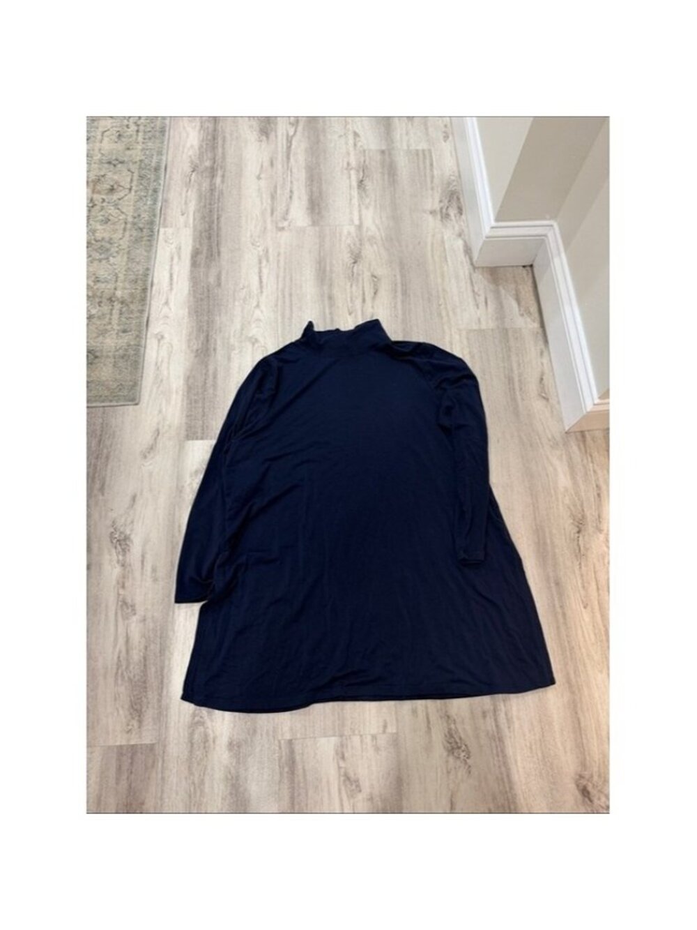 Eileen Fisher Navy Blue Jersey Tunic Top 2x